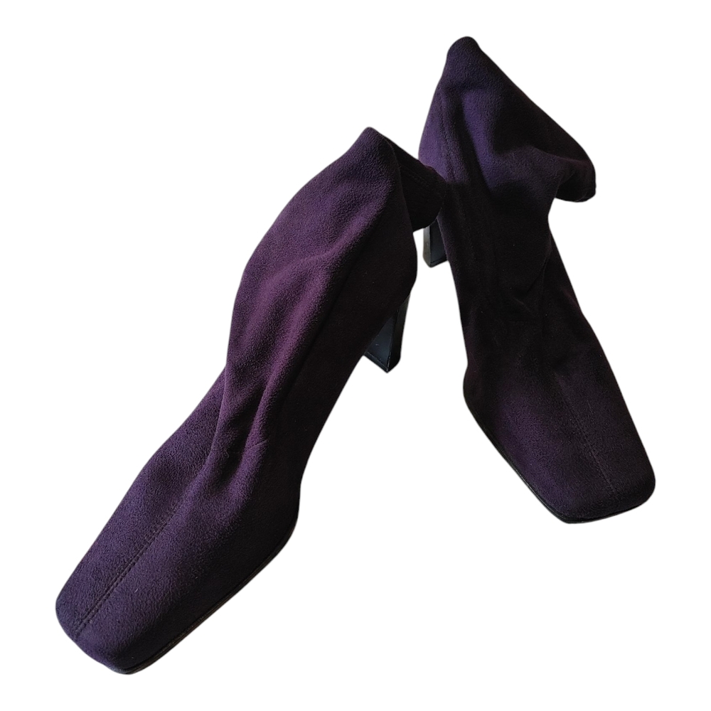 A. Giannetti Purple Heeled Boots